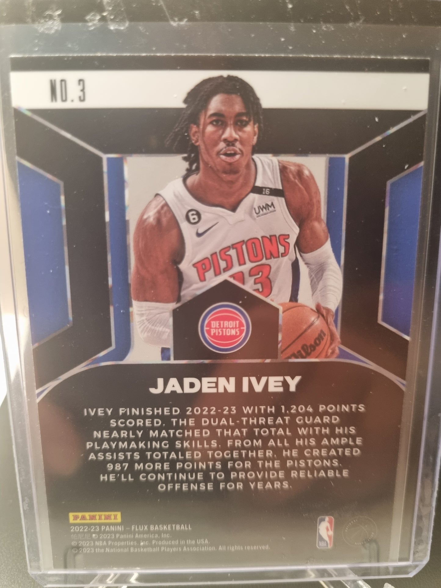 2022-23 Panini Flux #3 Jaden Ivey Rookie Card Influx