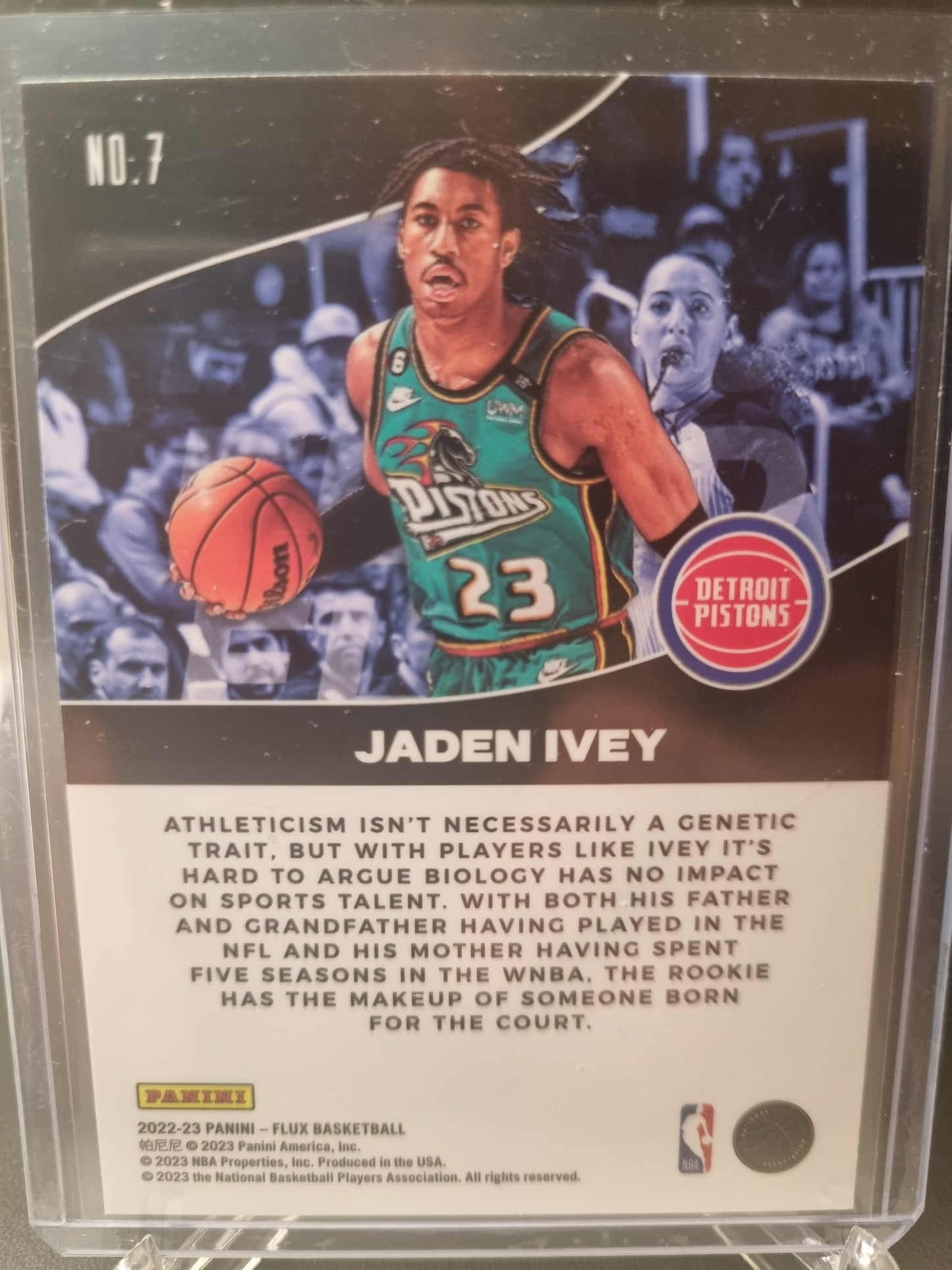 2022-23 Panini Flux #7 Jaden Ivey Rookie Card Fluid