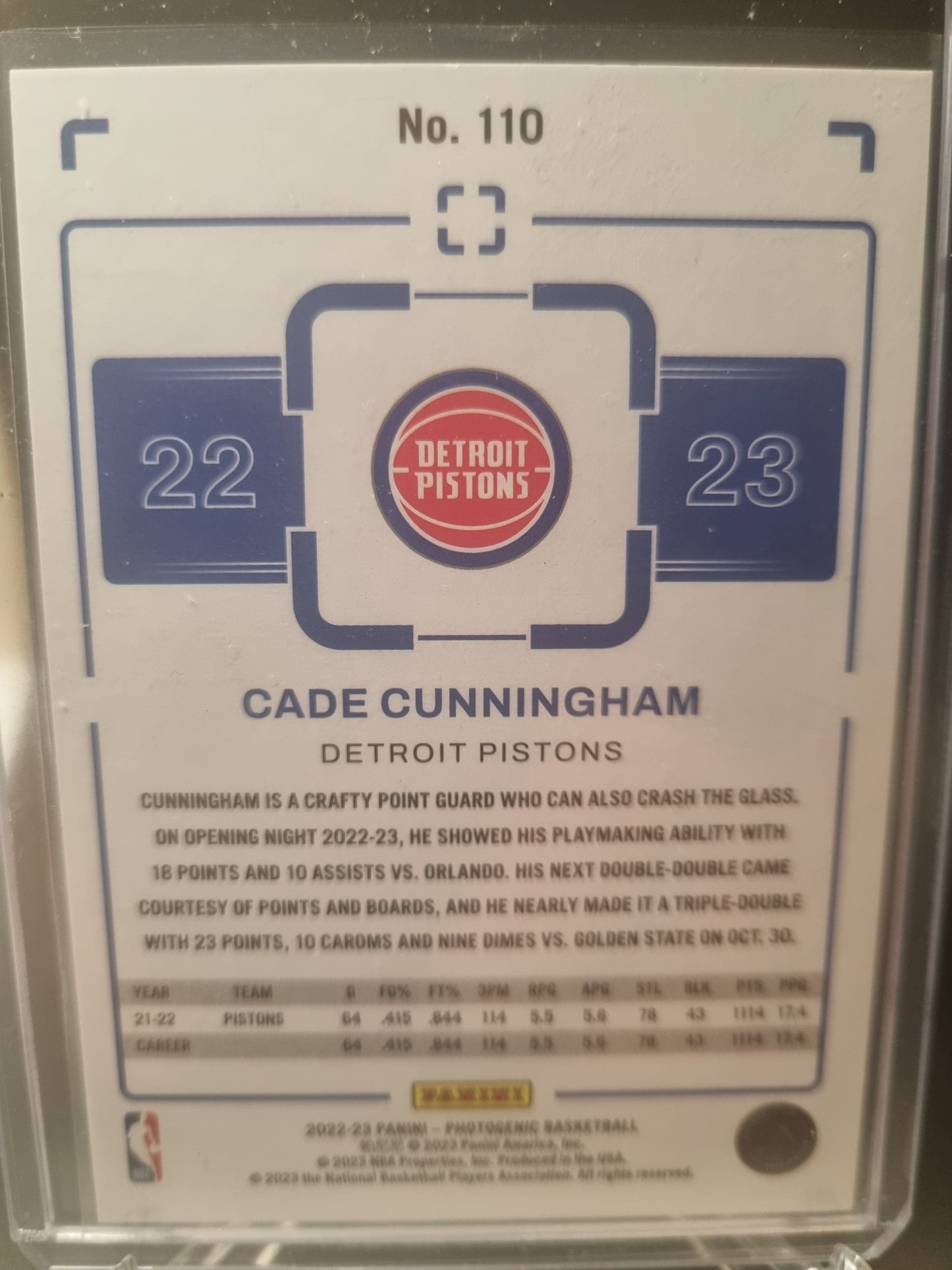 2022-23 Panini Photogenic #110 Cade Cunningham