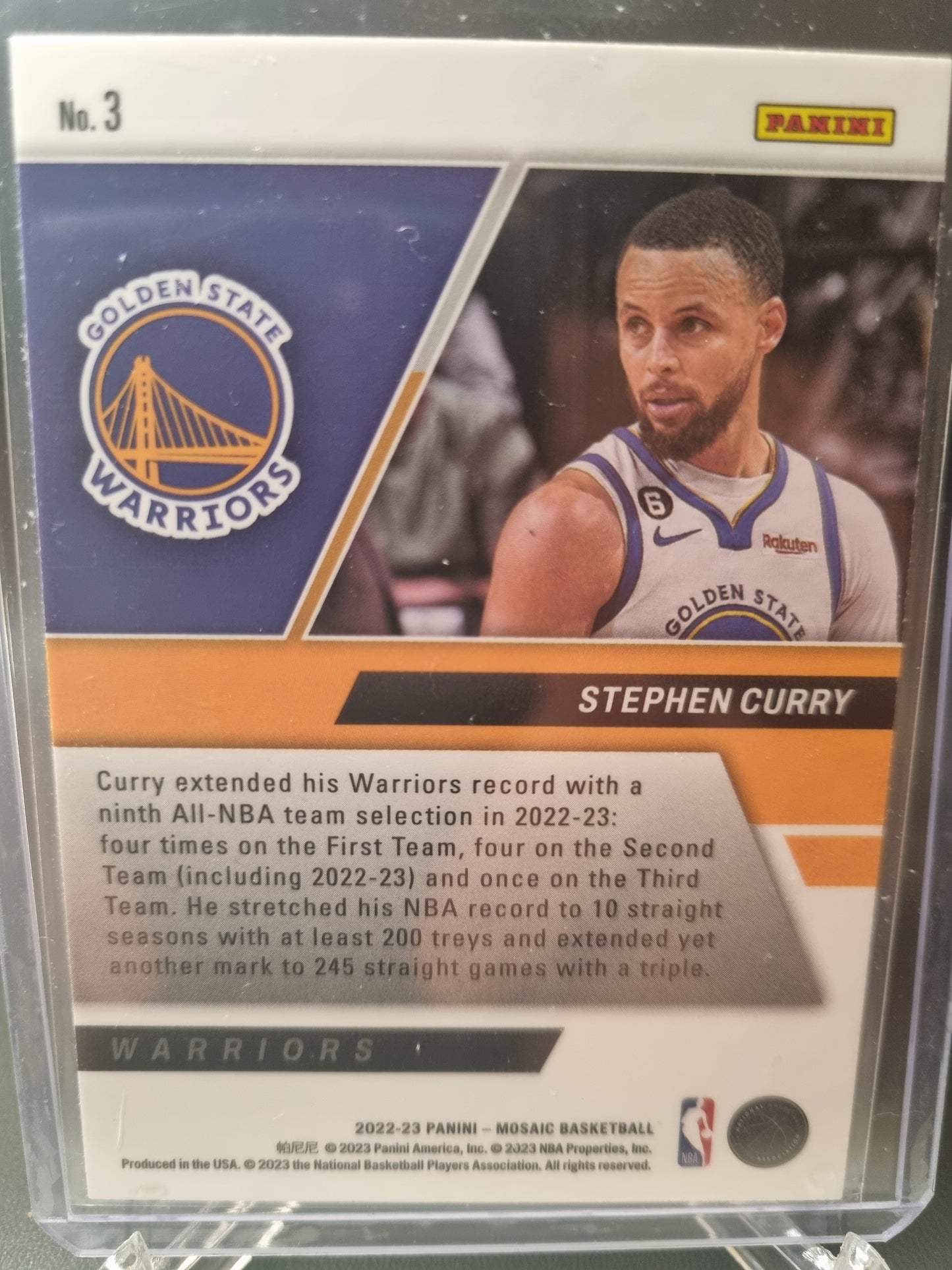 2022-23 Panini Mosaic #3 Stephen Curry Stare Masters