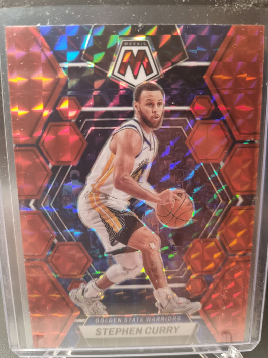 2022-23 Panini Mosaic #92 Stephen Curry Red Mosaic Prizm