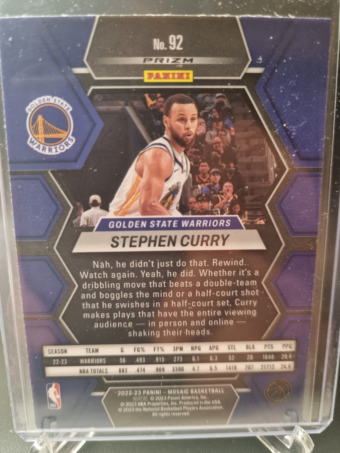 2022-23 Panini Mosaic #92 Stephen Curry Red Mosaic Prizm