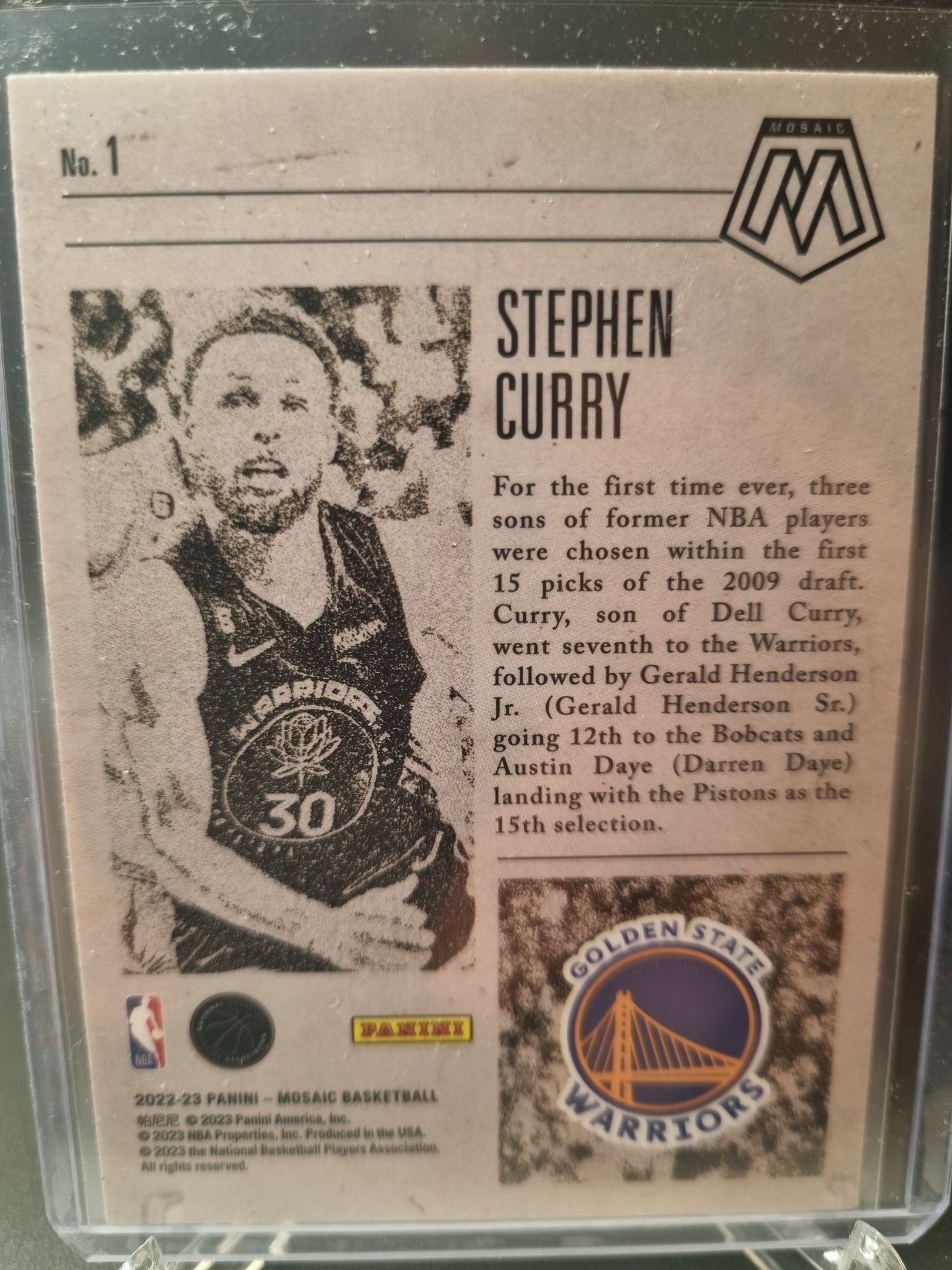 2022-23 Panini Mosaic #1 Stephen Curry Notoriety