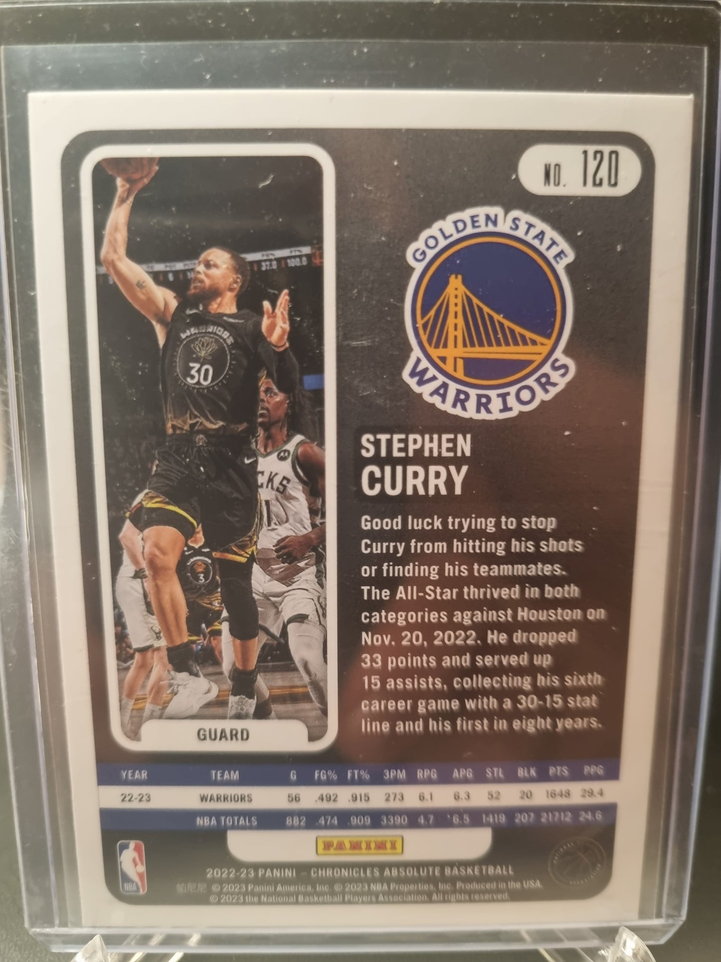 2022-23 Panini Chronicles Absolute #120 Stephen Curry Absolute Memorabilia