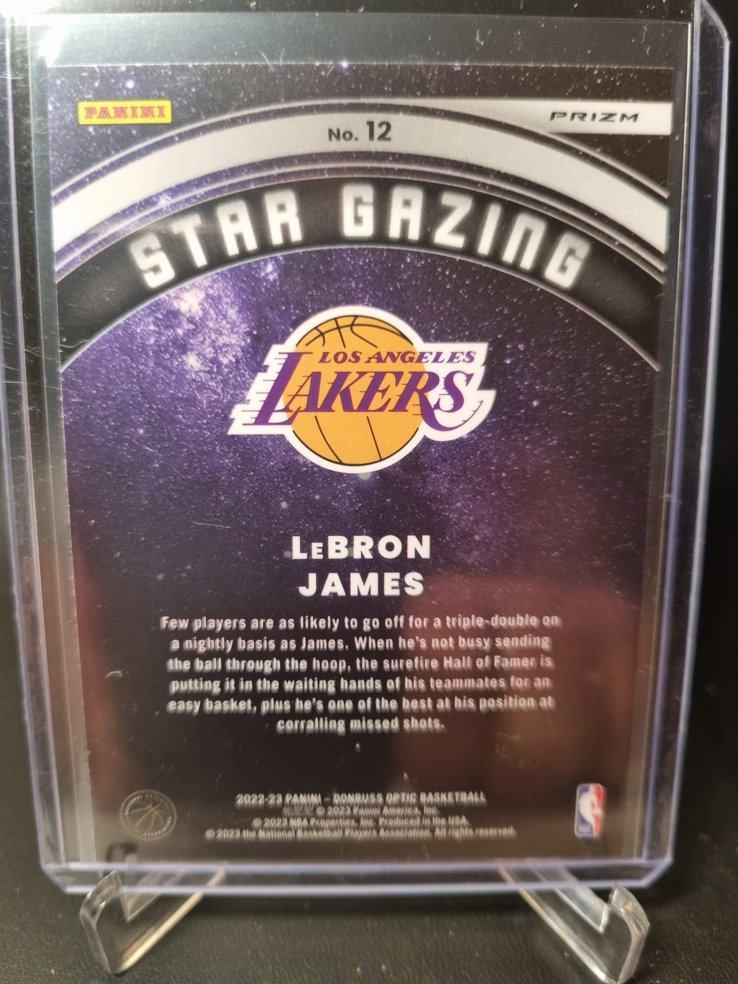 2022-23 Panini Donruss Optic #12 Lebron James Star Gazing Silver Prizm