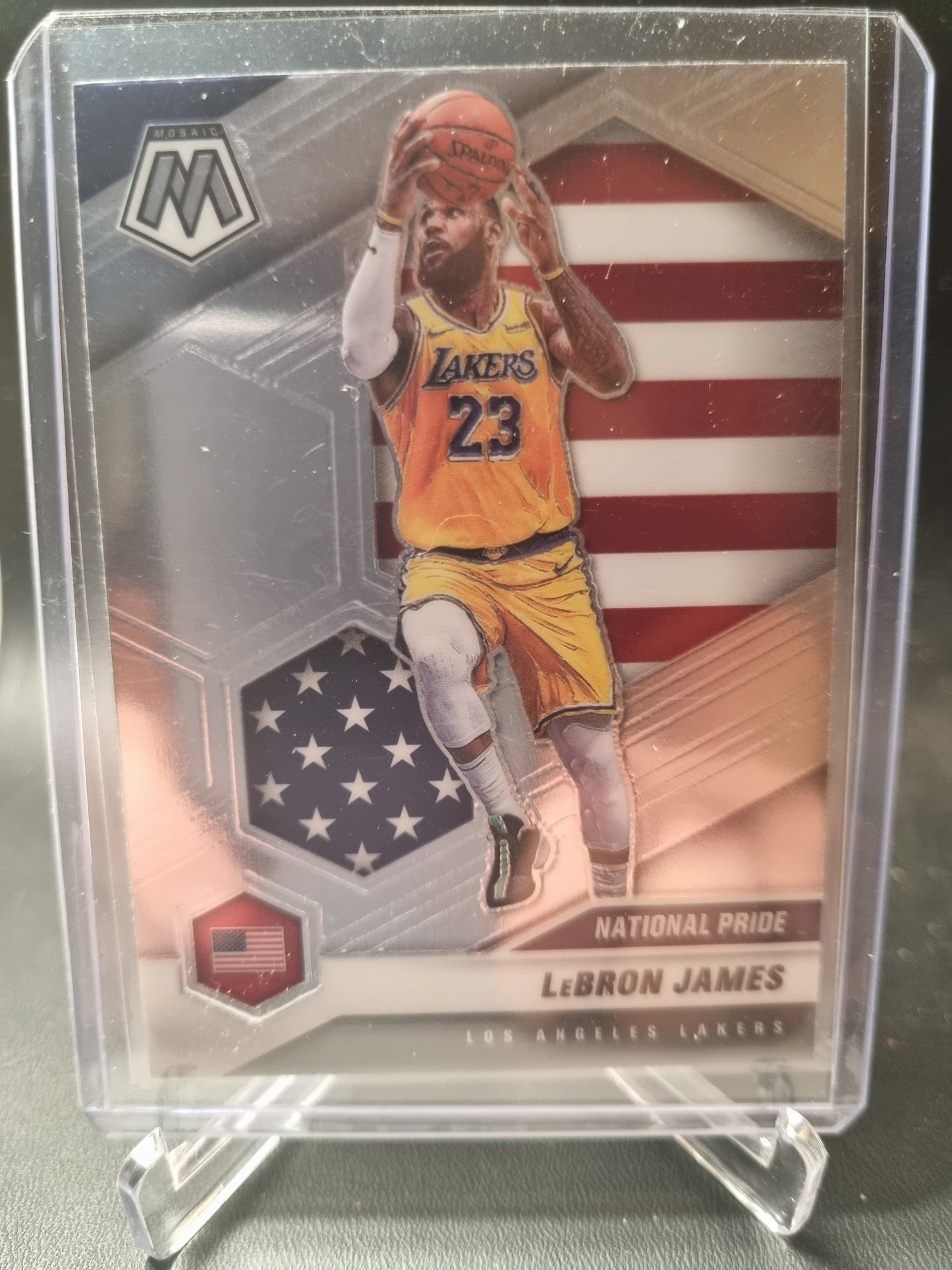 2020-21 Panini Mosaic #247 Lebron James National Pride