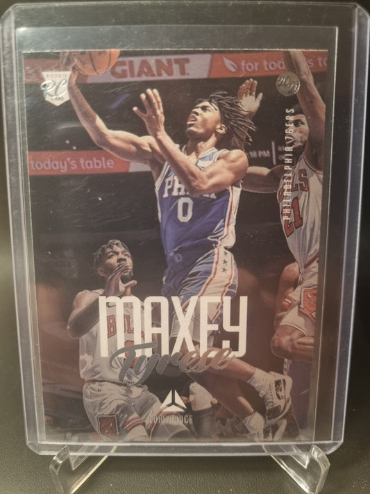 2020-21 Panini Chronicles Luminance #165 Tyrese Maxey Rookie Card Luminance