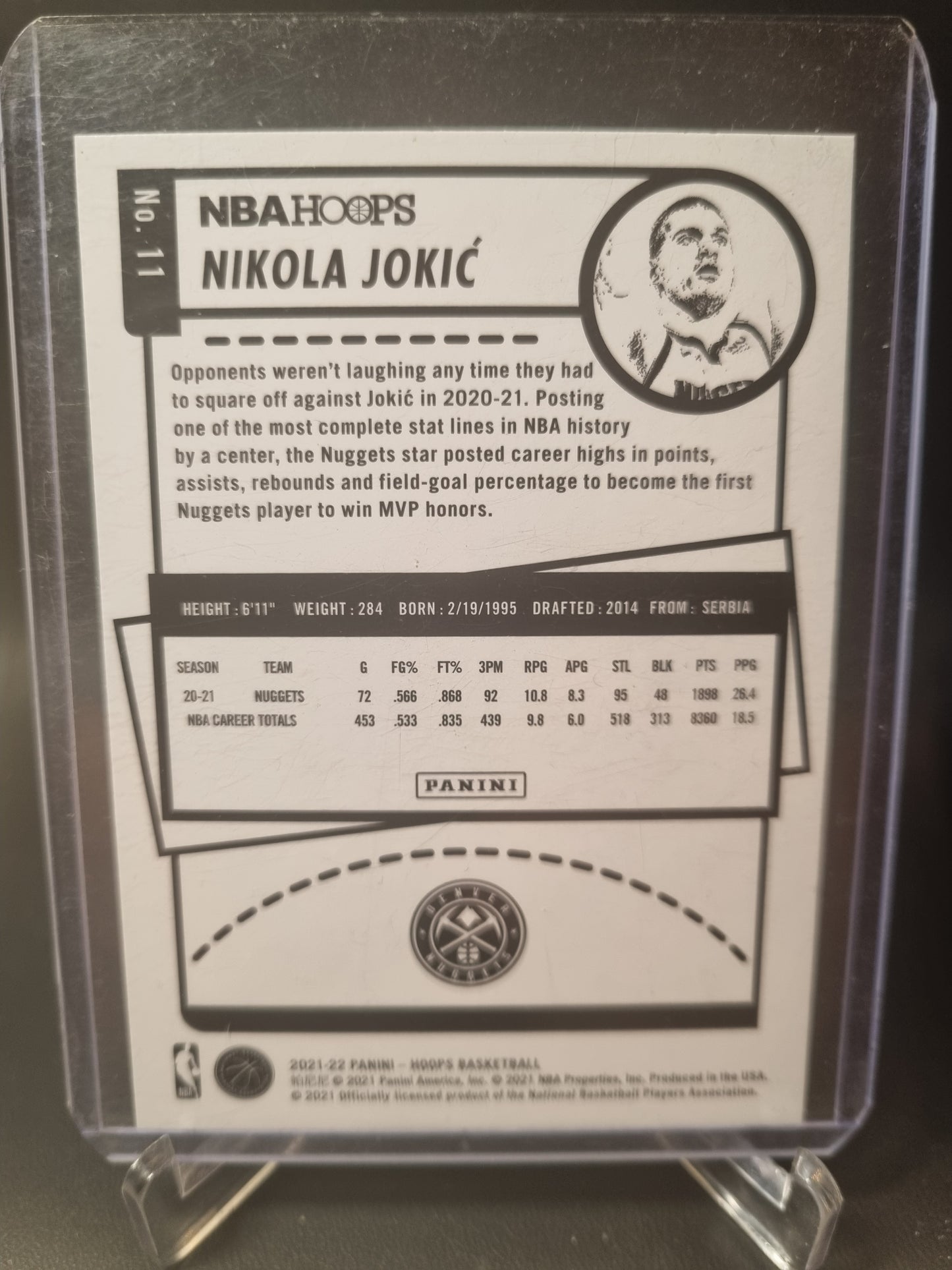 2021-22 Panini Hoops #11 Nikola Jokic Purple