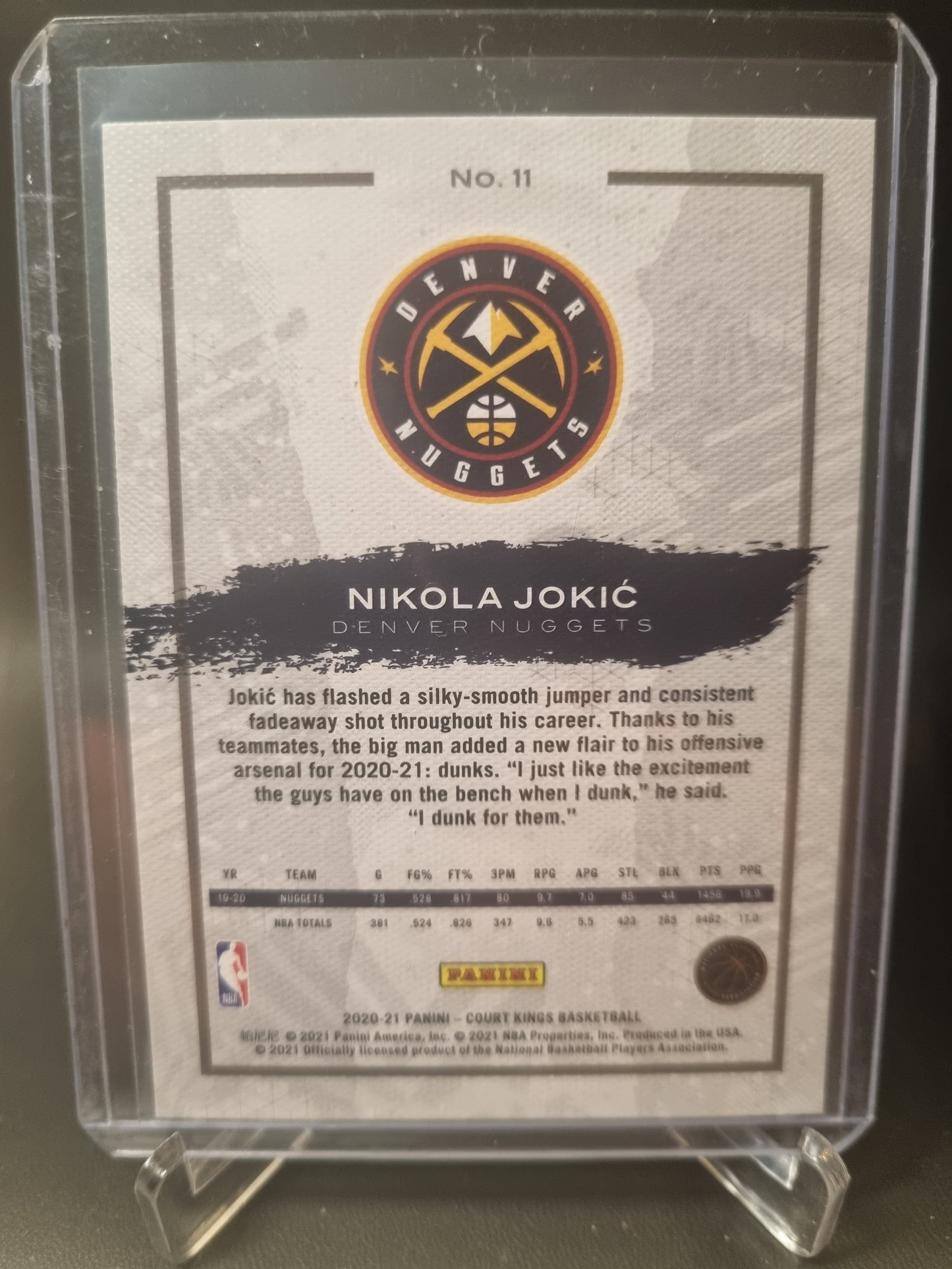 2020-21 Panini Court Kings #11 Nikola Jokic