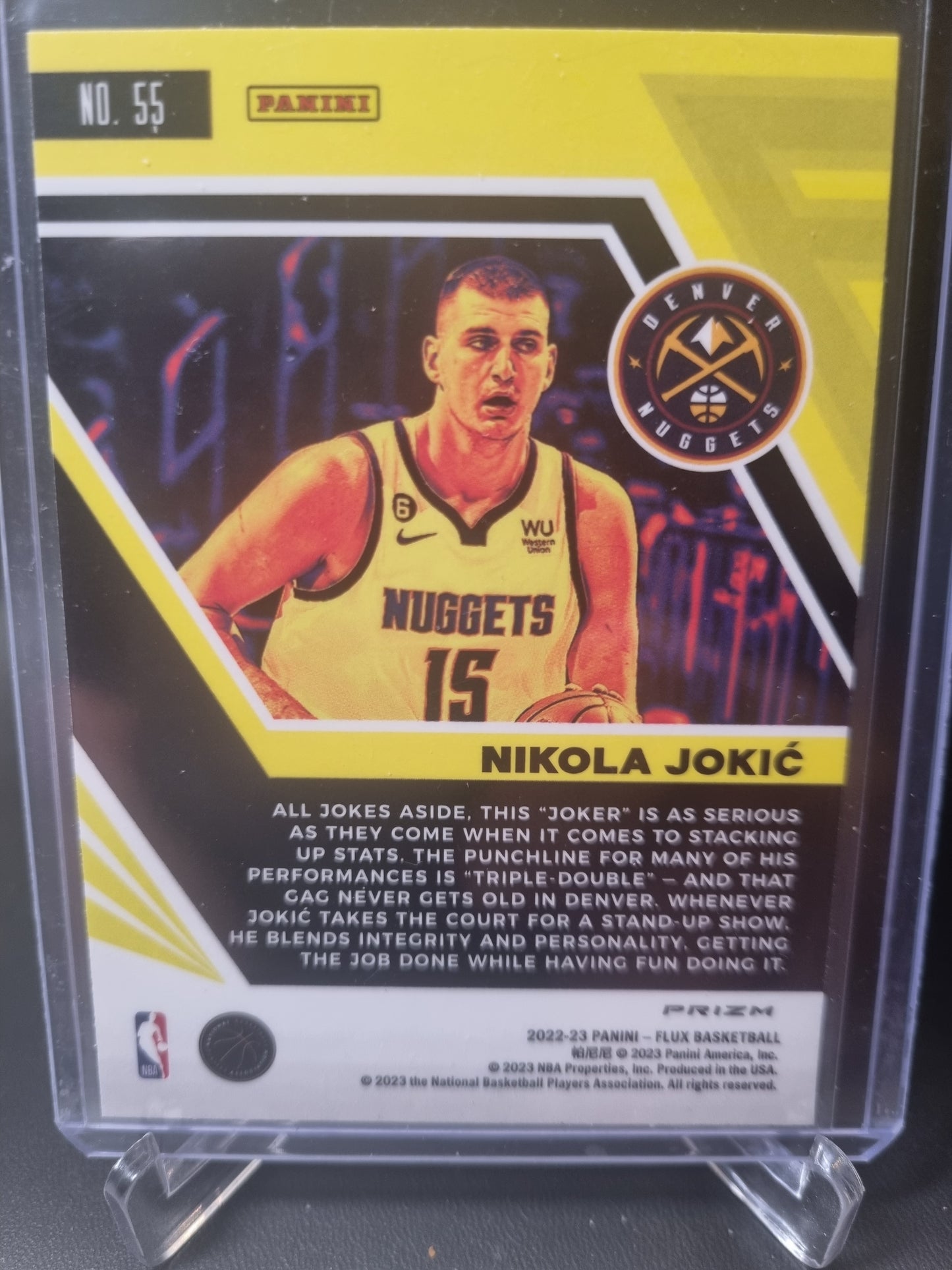 2022-23 Panini Flux #55 Nikola Jokic Silver Prizm