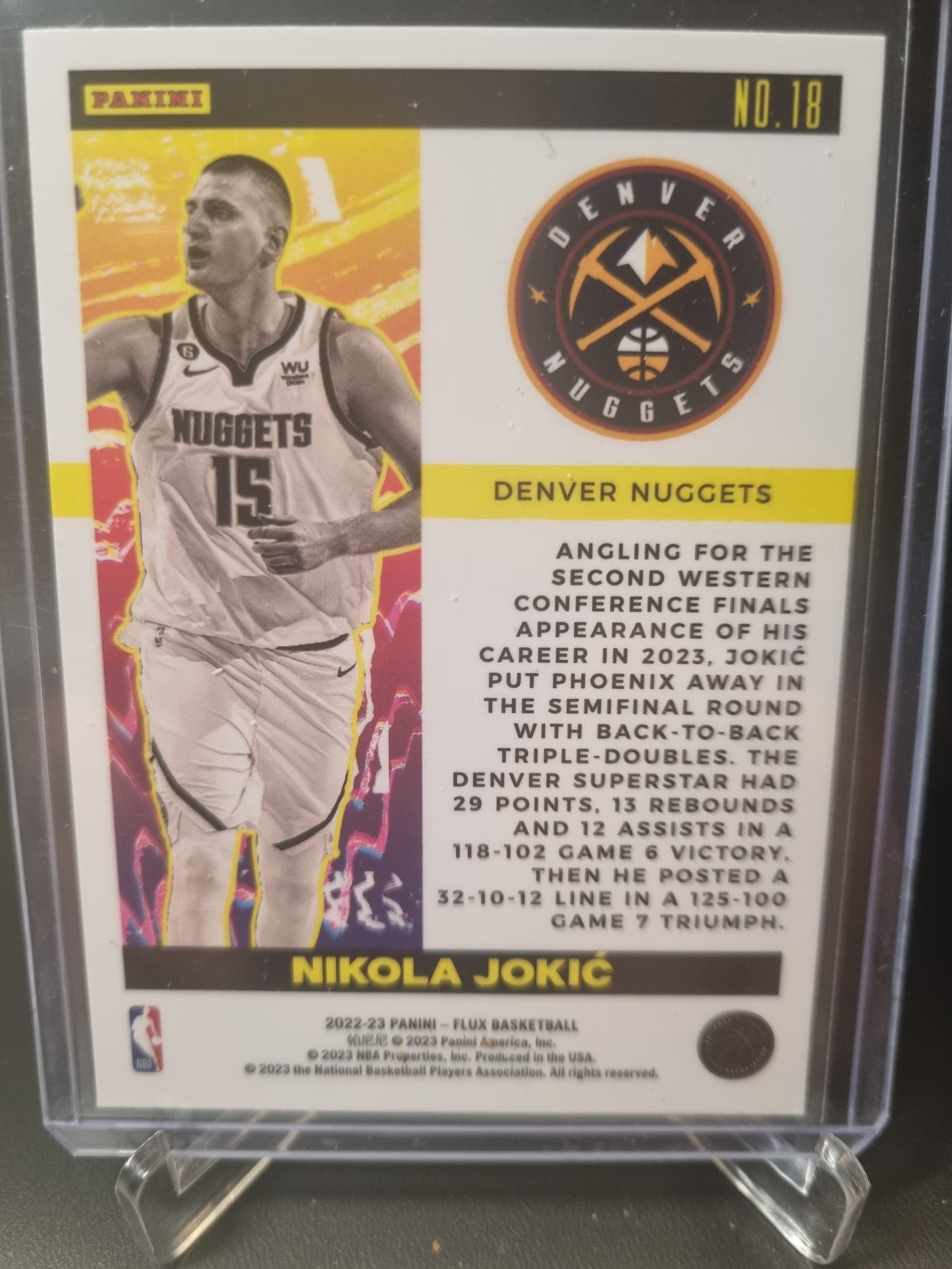 2022-23 Panini Flux #18 Nikola Jokic Triumph