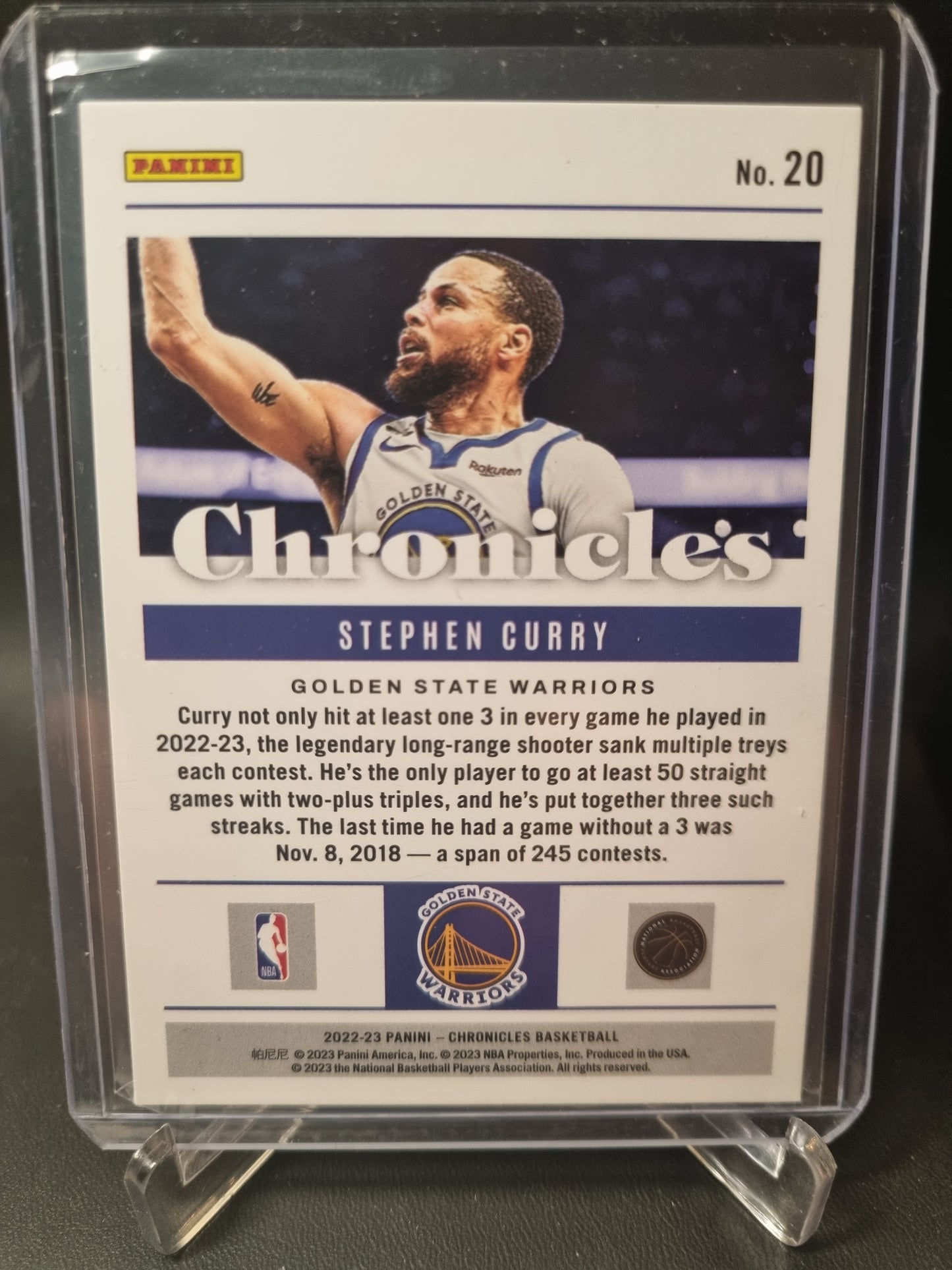 2022-23 Panini Chronicles #20 Stephen Curry Asia