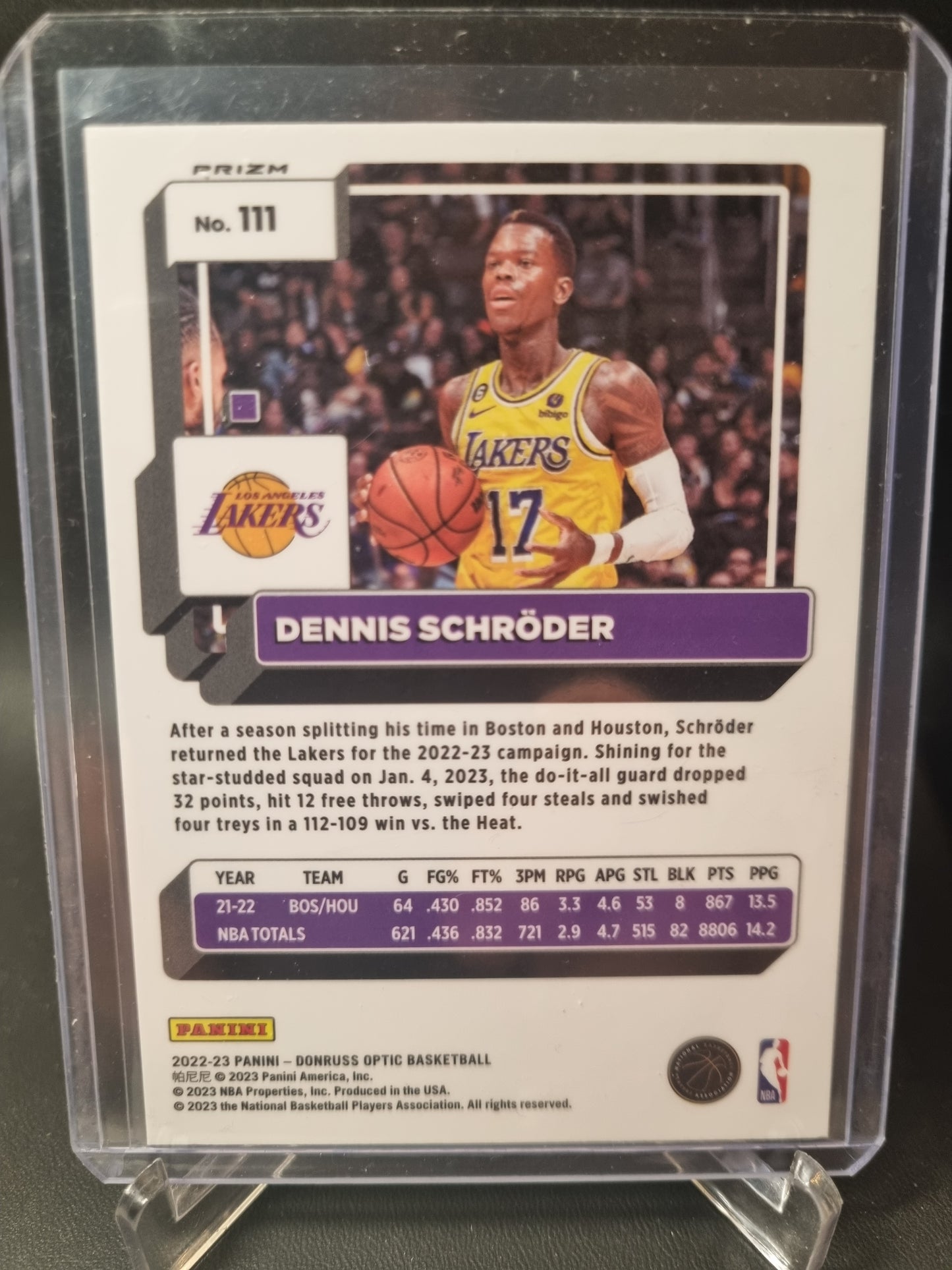 2022-23 Panini Donruss Optic #111 Dennis Schroder Red Prizm