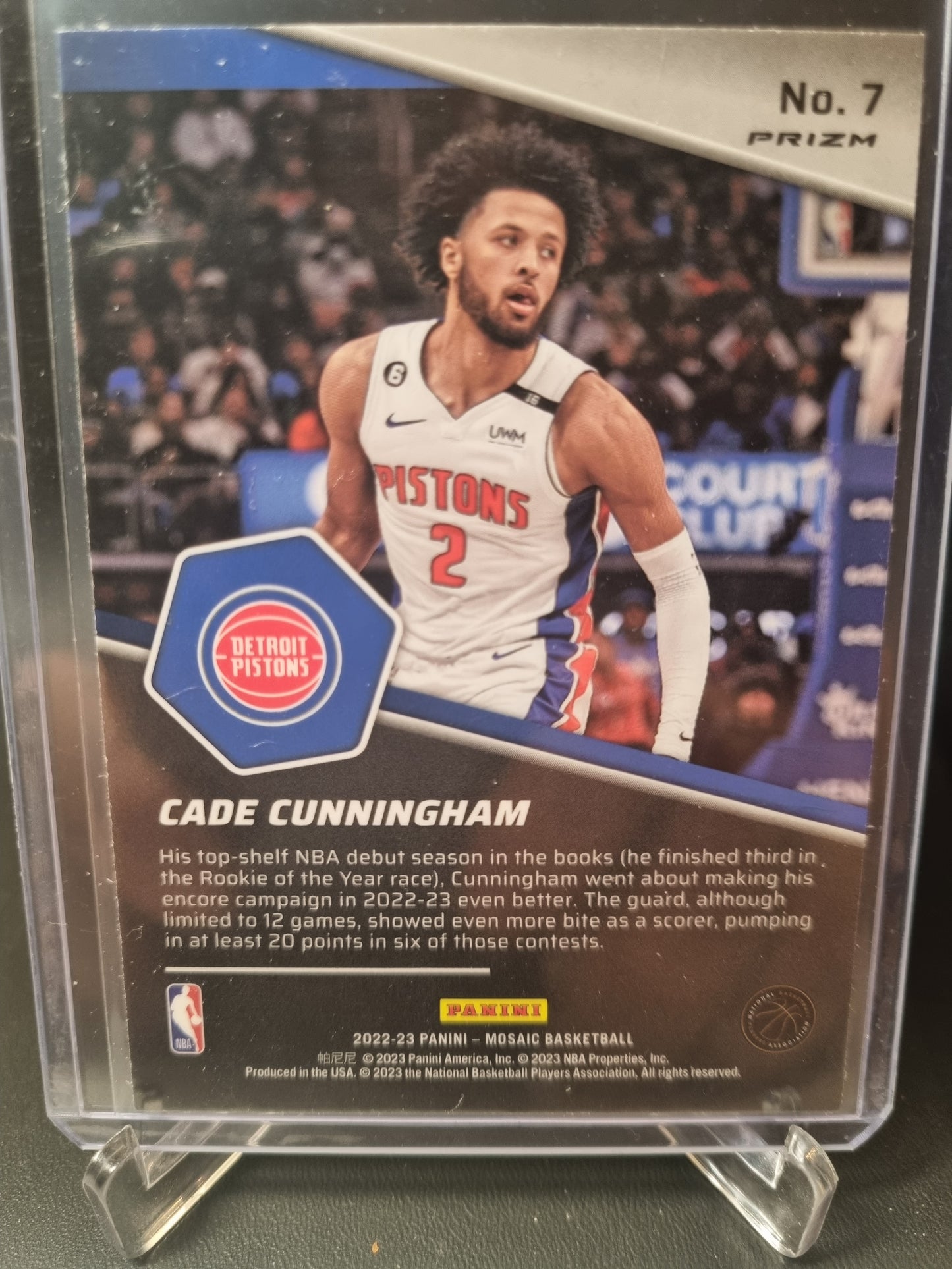 2022-23 Panini Mosaic #7 Cade Cunningham Breakaway Mosaic