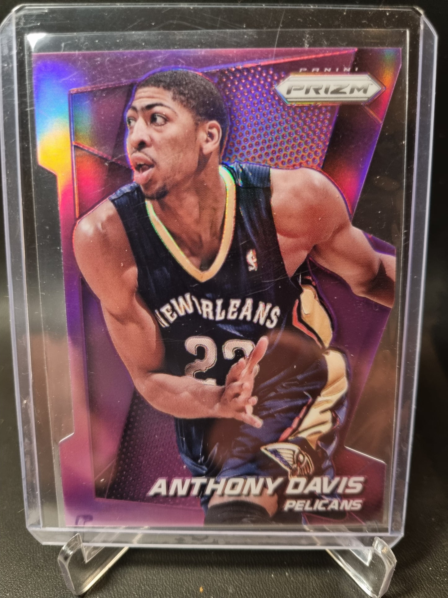 2014-15 Panini Prizm #107 Anthony Davis Purple Die Cut Prizm 035/139