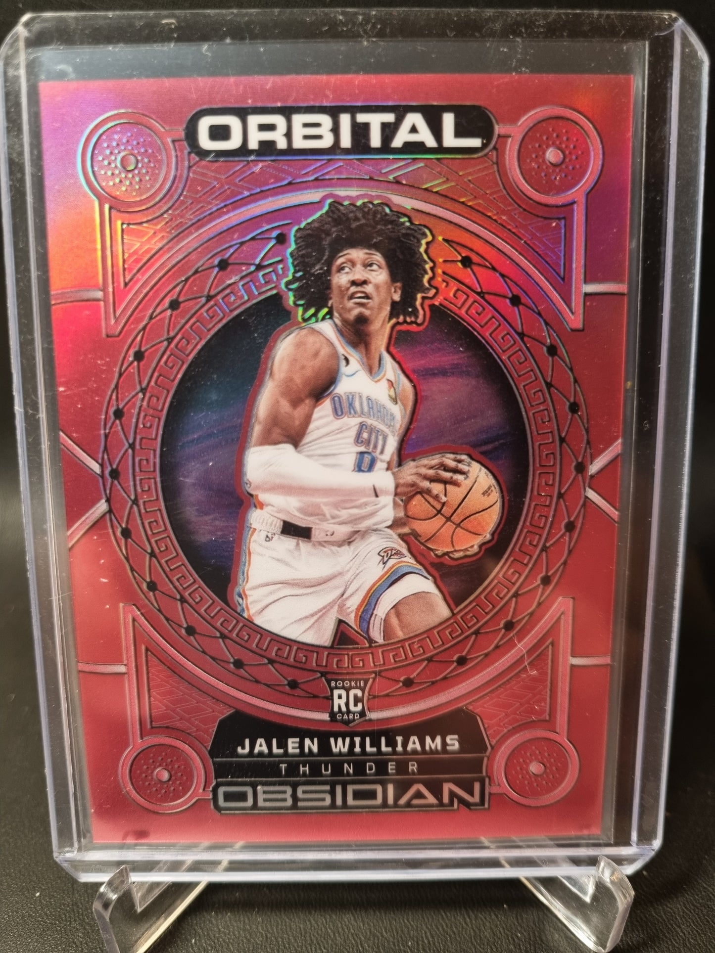 2022-23 Panini Obsidian #18 Jalen Williams Rookie Card Orbital Red