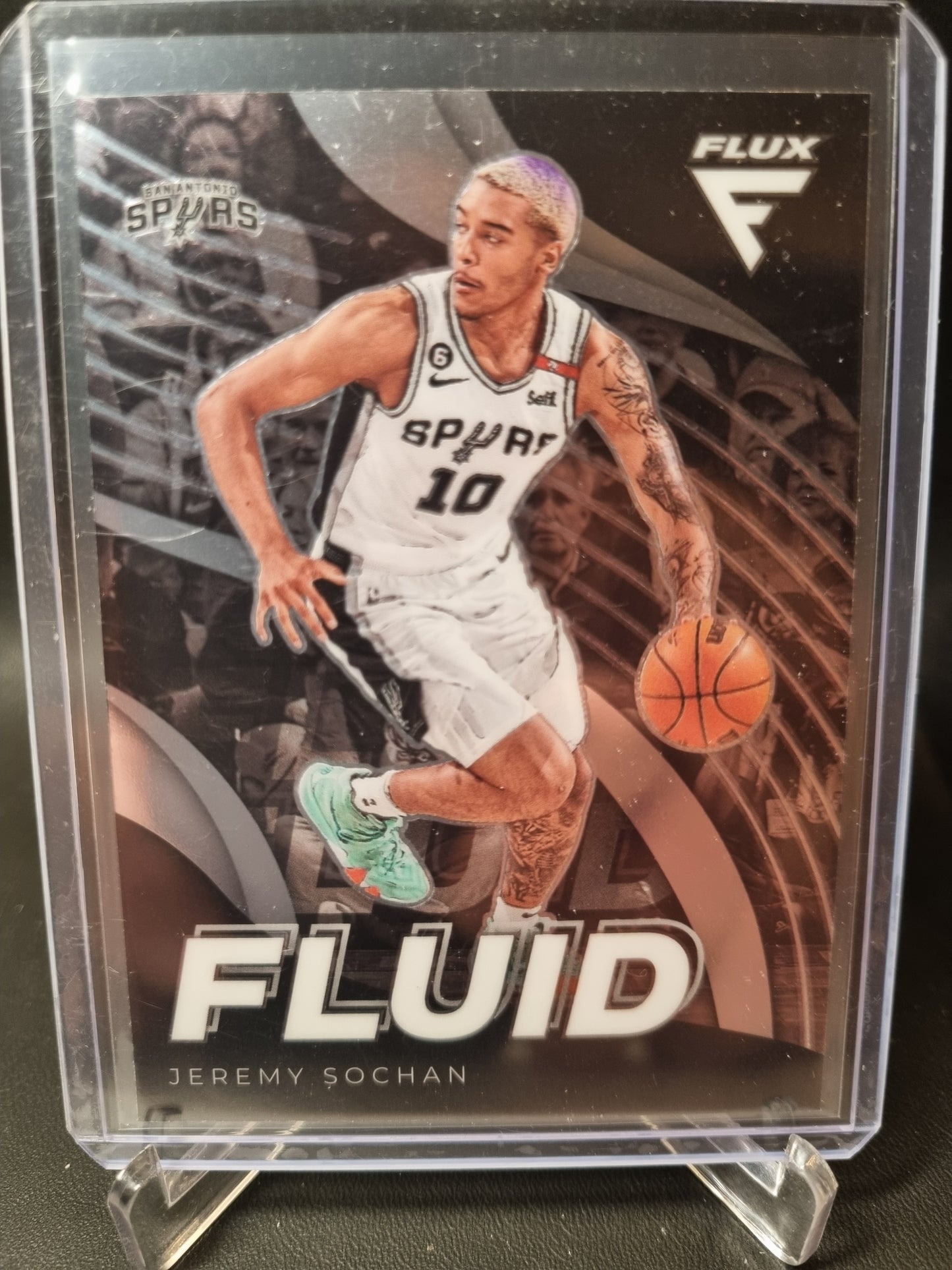 2022-23 Panini Flux #12 Jeremy Sochan Rookie Card Fluid