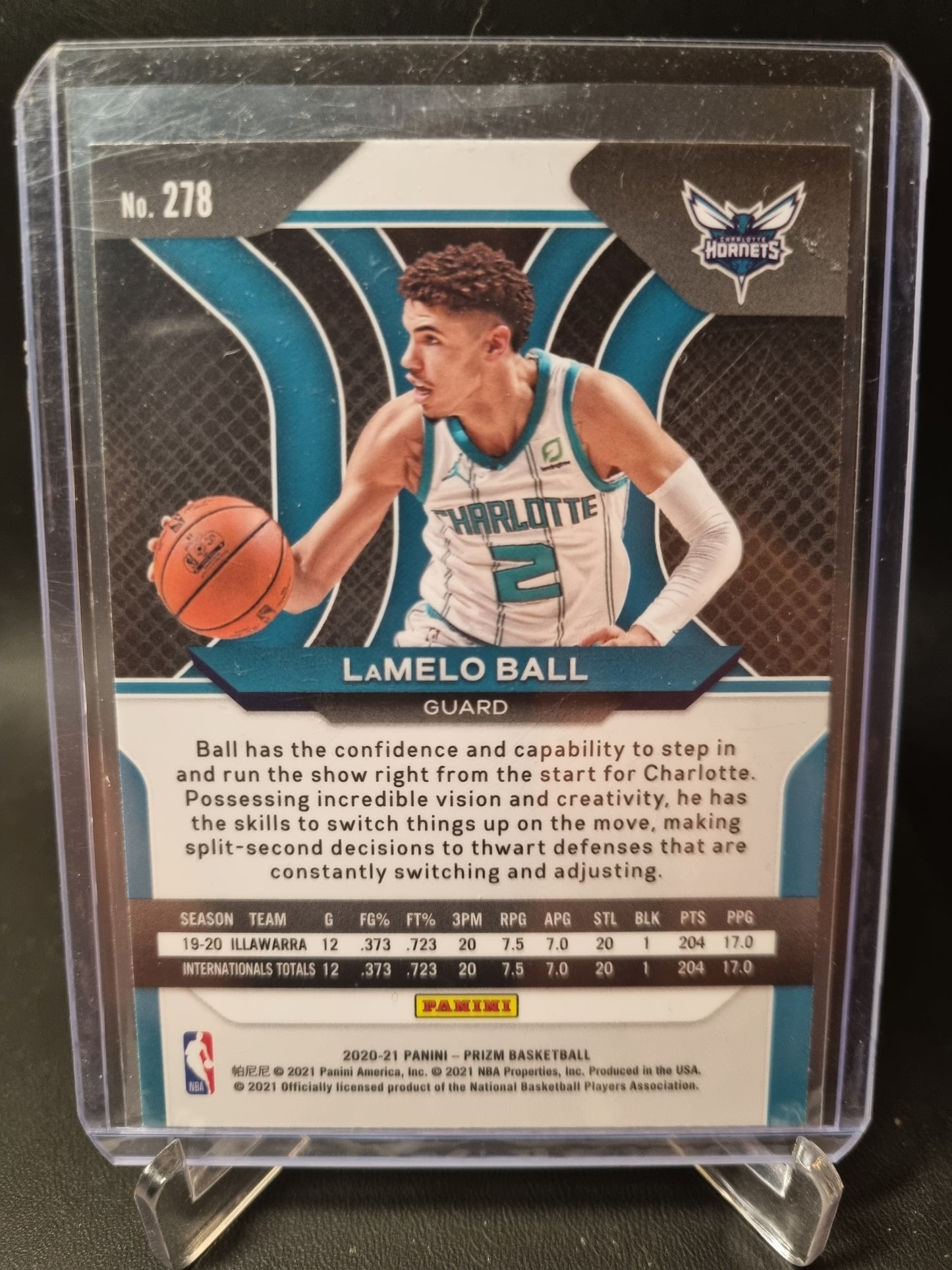 2020-21 Panini Prizm #278 LaMelo Ball Rookie Card