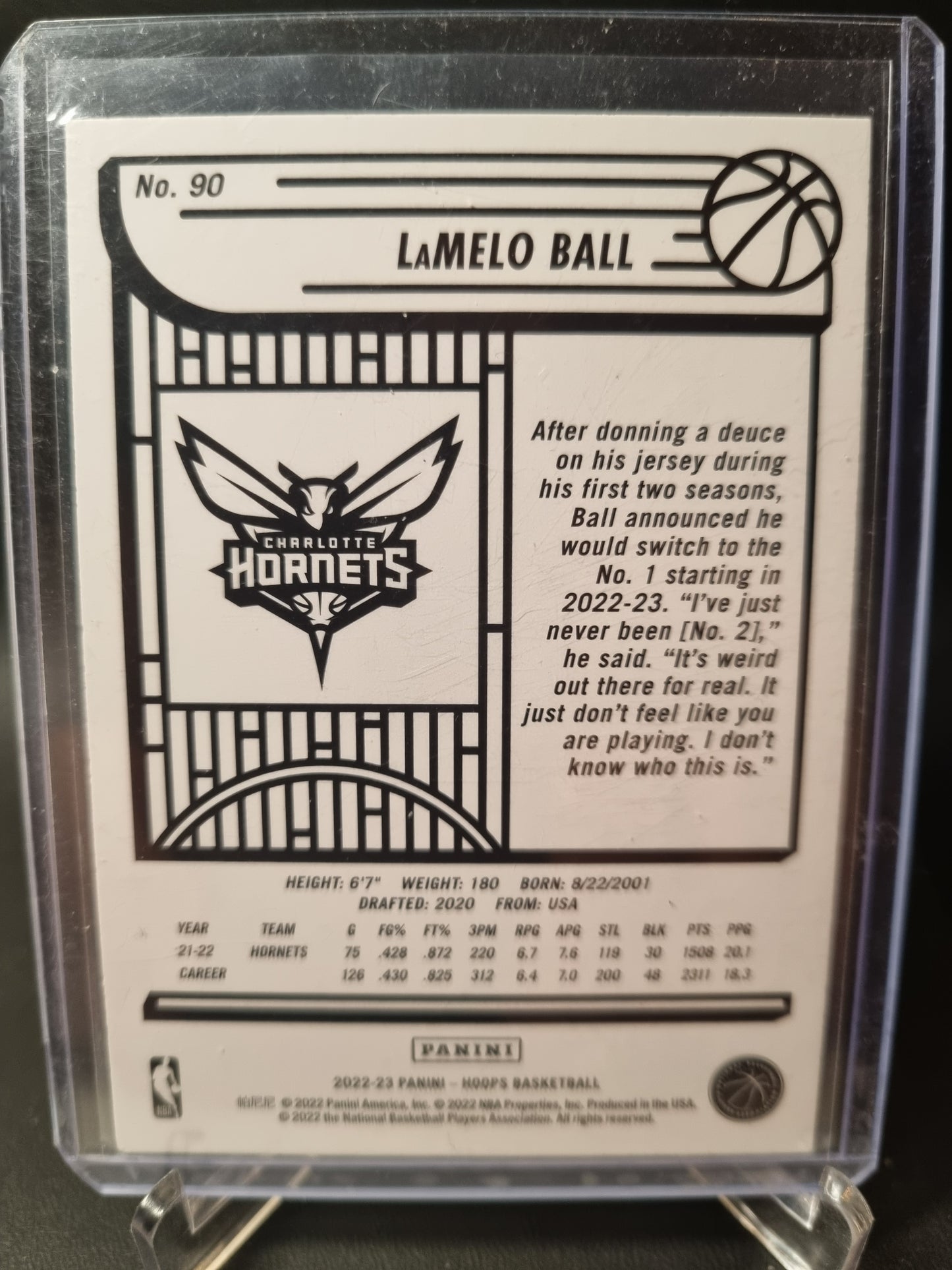 2022-23 Panini Hoops #90 LaMelo Ball