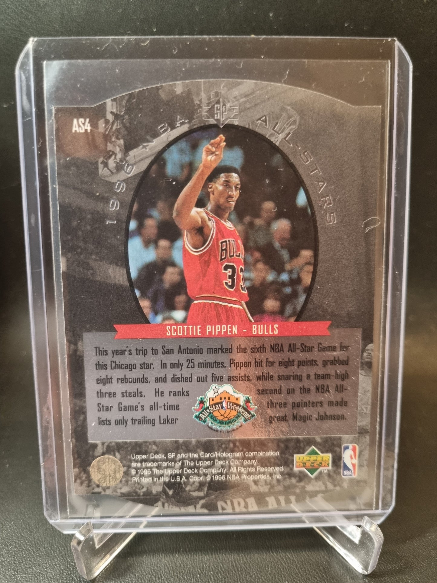 1996 Upper Deck #AS4 Scottie Pippen 1996 All-Stars Die Cut