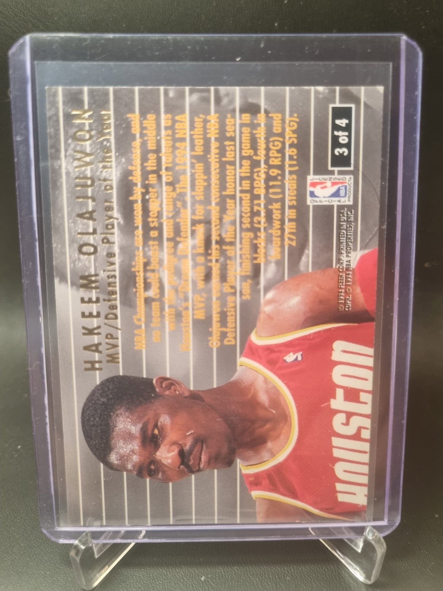 1994-95 Fleer #3 of 4 Hakeem Olajuwon NBA Award Winner