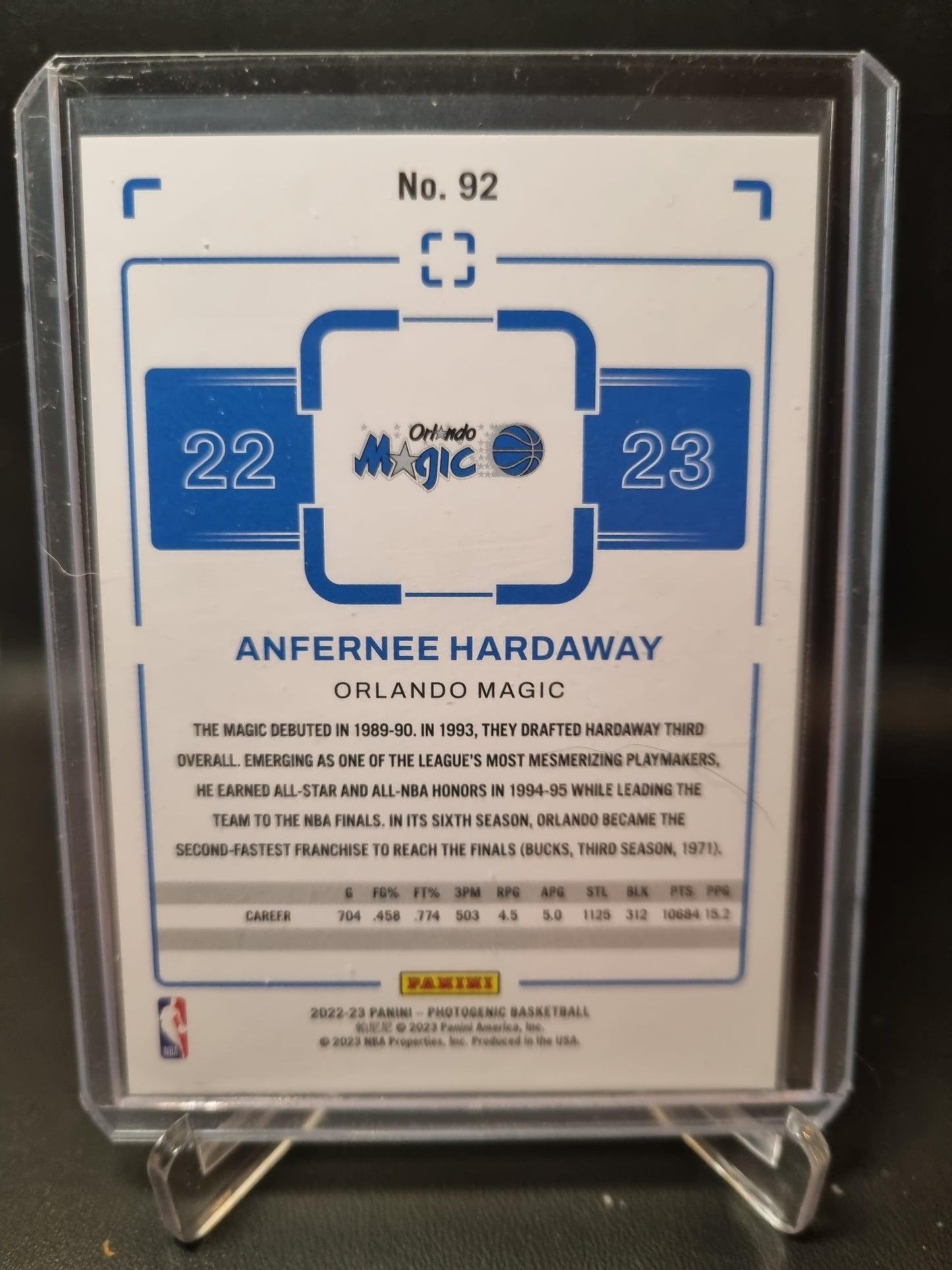 2022-23 Panini Obsidian #142 Anfernee Hardaway