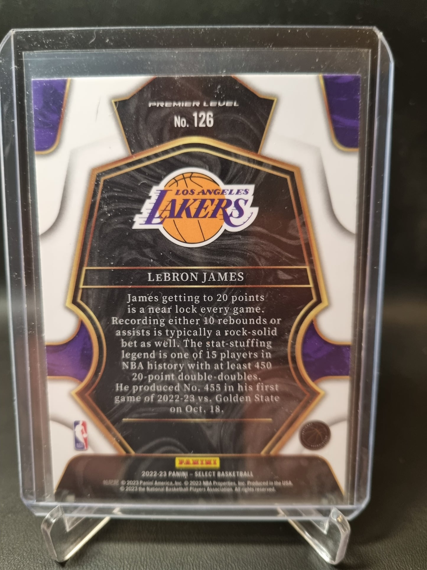 2022-23 Panini Select #126 Lebron James Premier Level