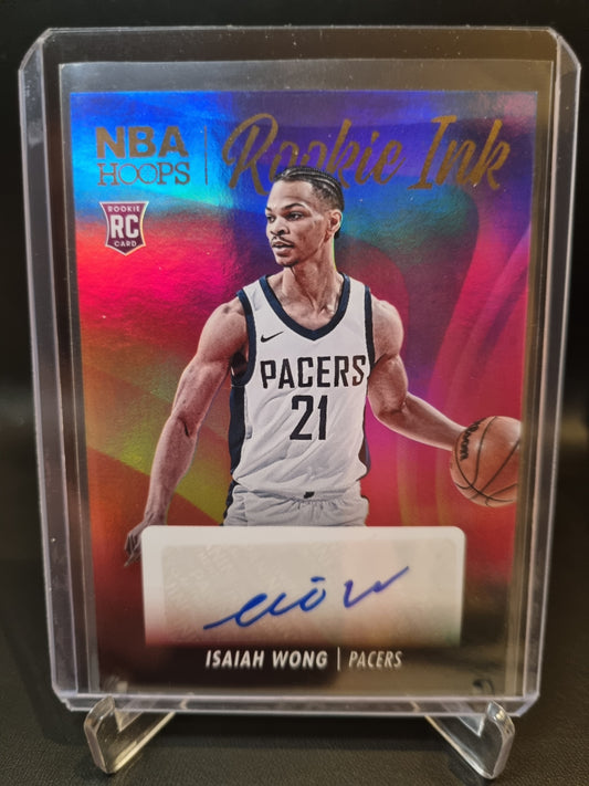 2023-24 Panini Hoops #RI-WOG Isiah Wong Rookie Ink Autograph