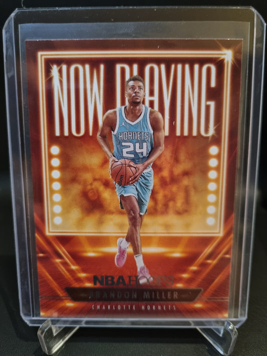 2023-24 Panini Hoops #16 Brandon Miller Rookie Card Now Playing