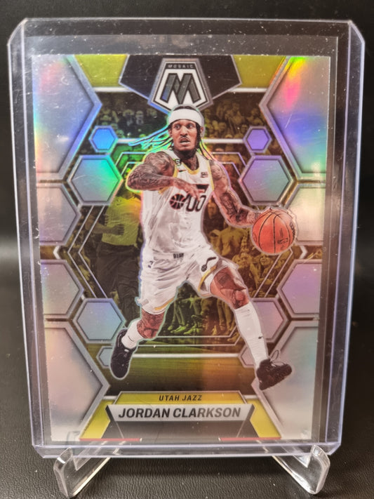 2022-23 Panini Mosaic #123 Jordan Clarkson Silver Prizm