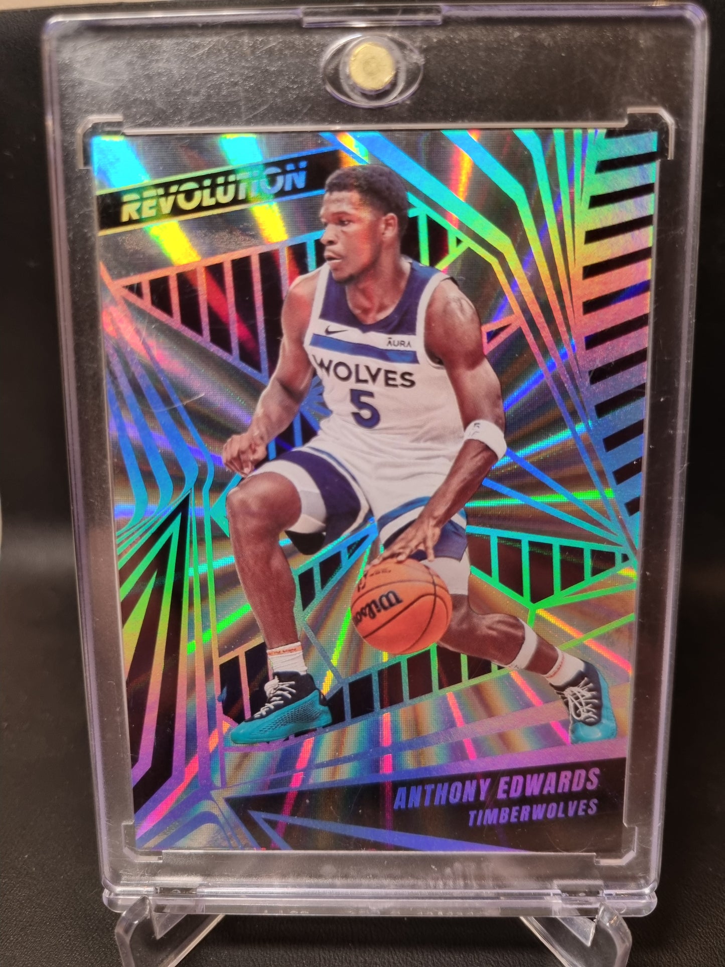 2023-24 Panini Revolution #43 Anthony Edwards Sunburst 72/75