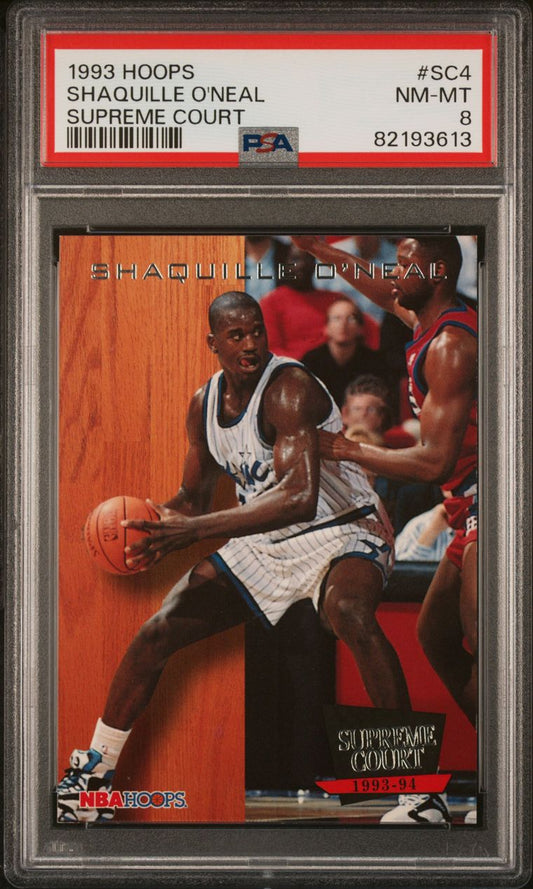 1993 Hoops #SC4 Shaquille O'Neal Supreme Court PSA 8 Near Mint