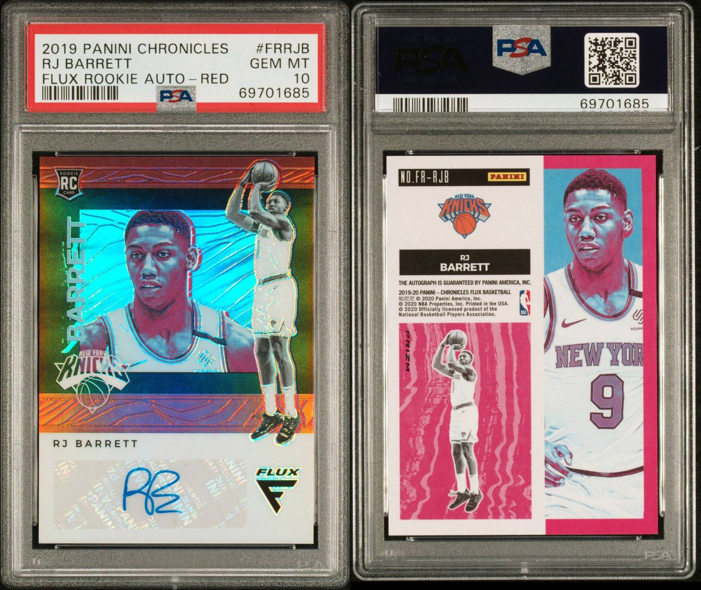 R J Barrett Flux Rookie Auto PSA 10 Gem Mint