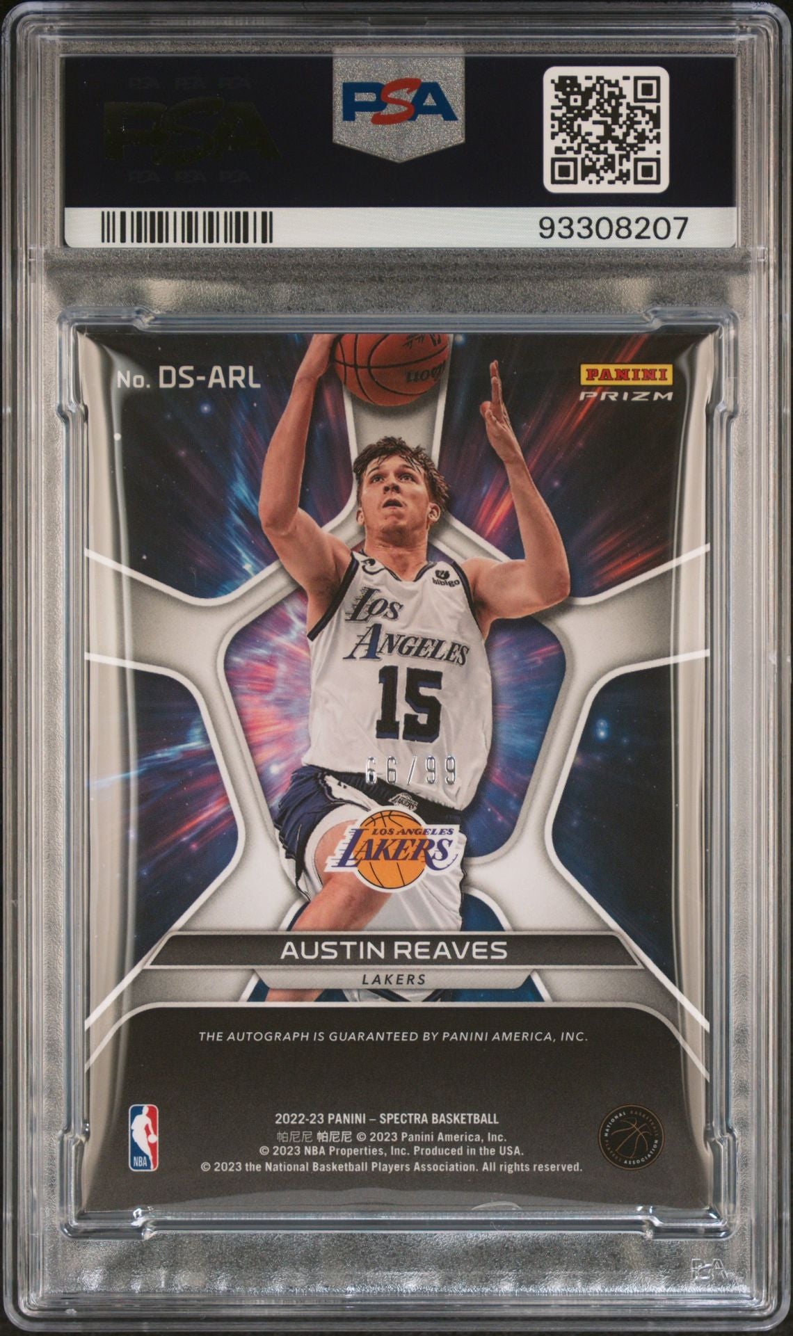 2022-23 Spectra #DS-ARL Austin Reeves Deep Space Autograph Prizm 66/99 PSA10 Auto