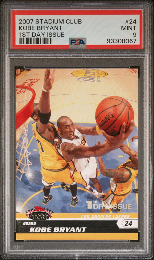 2007 Topps Stadium Club #24 Kobe Bryant 1st Day Issue 0728/1999 PSA9 Mint