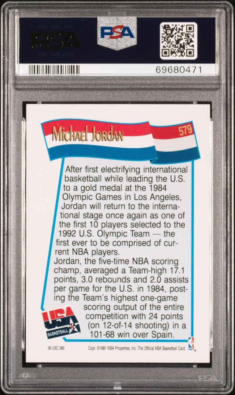 Michael Jordan Hoops USA Basketball Team PSA 9 Mint