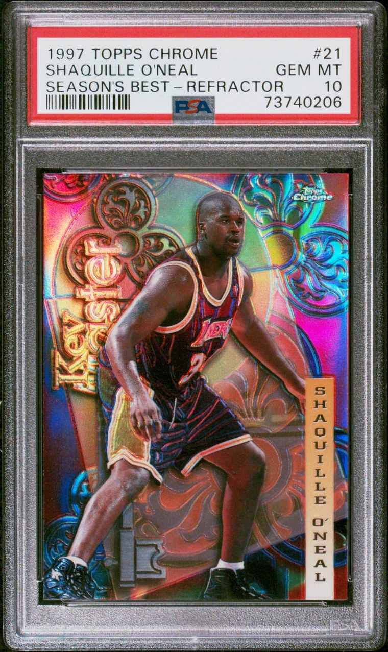 Shaquille O'Neal Topps Chrome Refractor PSA 10 Gem Mint