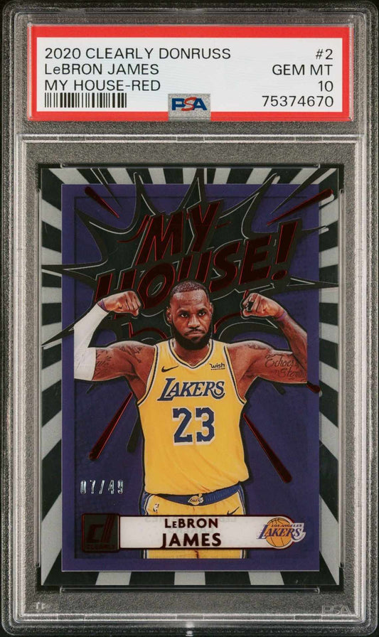 LeBron James 2020 Clearly My House Red PSA 10 Gem Mint 07/49 Pop of 2