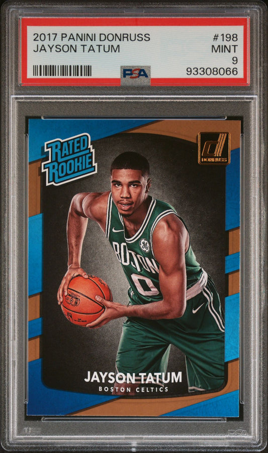 2017-18 Panini Donruss #198 Jayson Tatum Rookie Card Rated Rookie PSA9 Mint