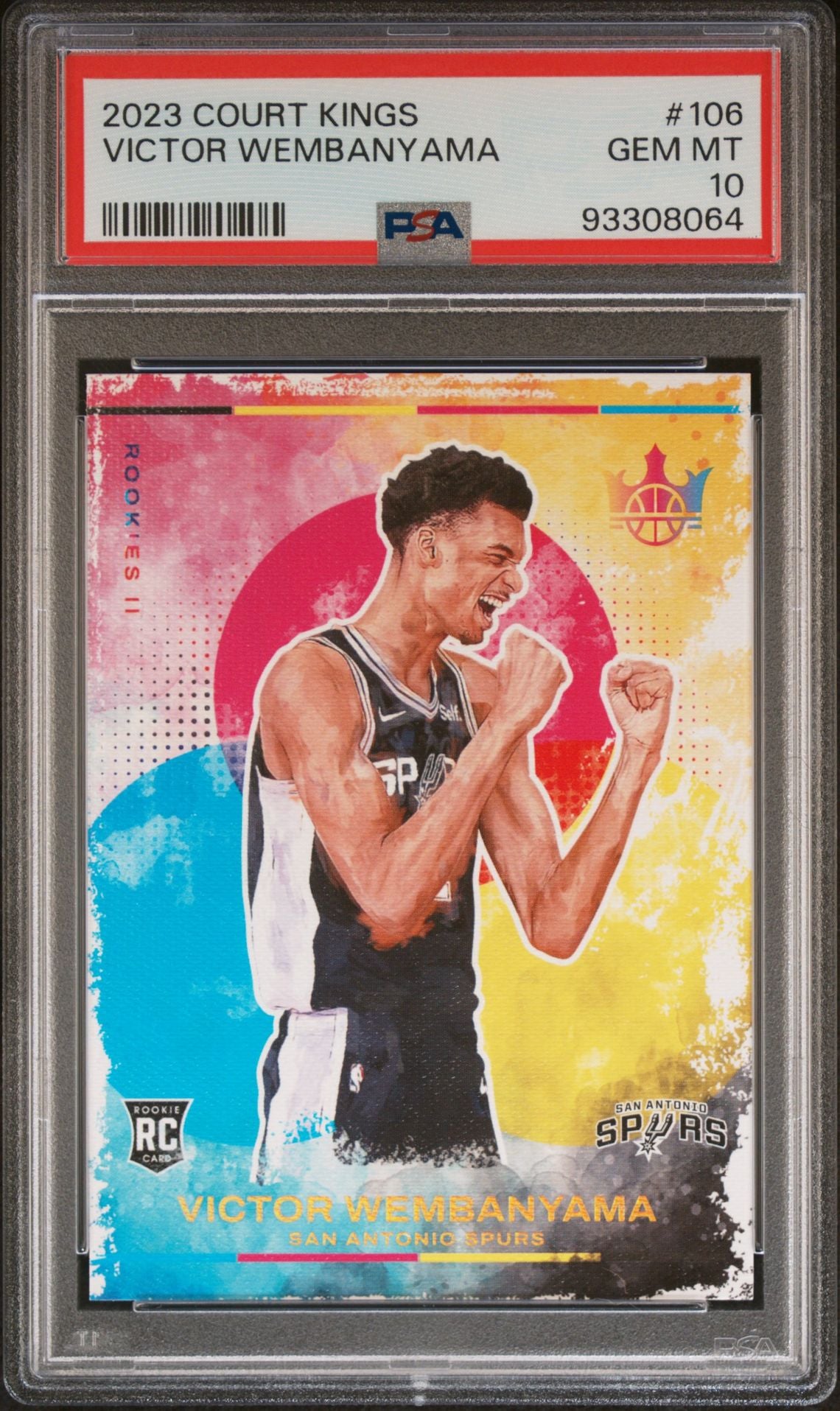 2023-24 Panini Court Kings #106 Victor Wembanyama Rookie Card Rookies II PSA10 Gem Mint