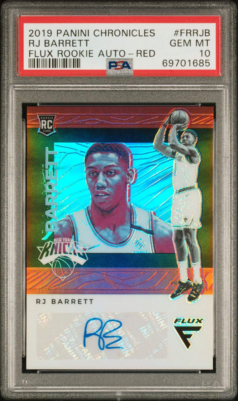 R J Barrett Flux Rookie Auto PSA 10 Gem Mint