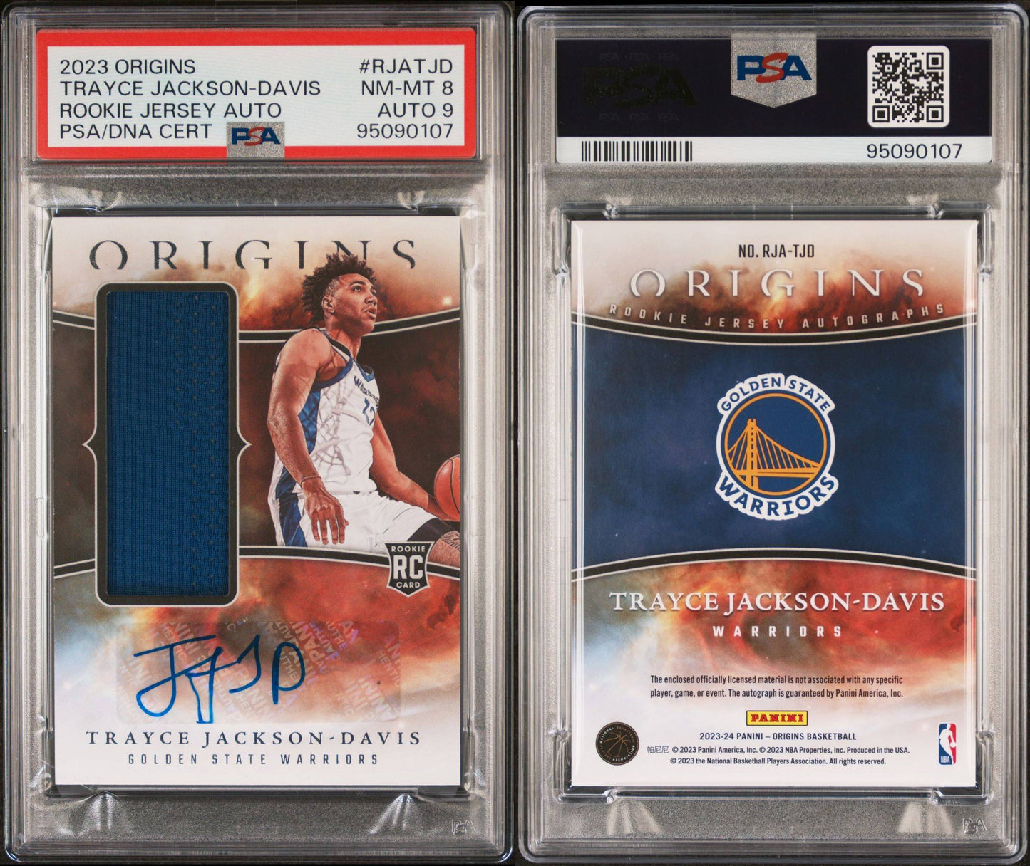 2023-24 Panini Origins #RJA-TJD Trayce Jackson-Davis Rookie Card RPA Patch Autograph