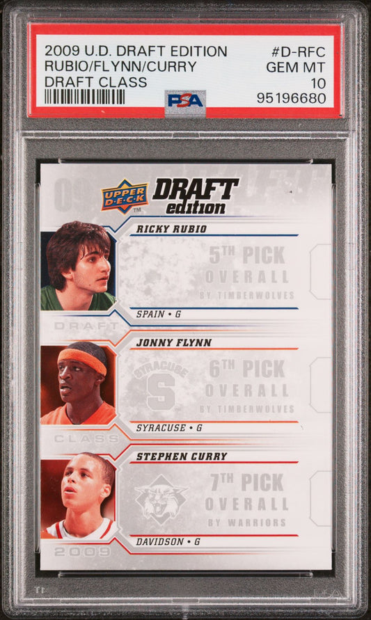 2009-10 Upper Deck Draft Edition #D-RFC Stephen Curry Rookie Card Draft Class 2009 PSA10 Gem Mint