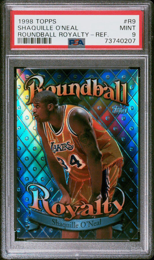 Shaquille O'neal 1998 Topps  Round Ball Royalty Refractor PSA 9 Mint