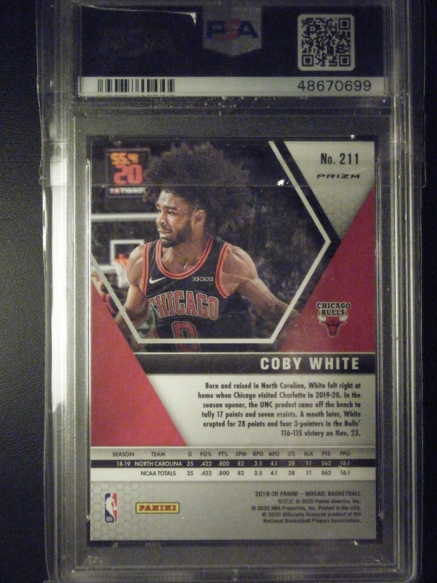 Coby White Panini Mosaic Pink Camo PSA 10 Gem Mint