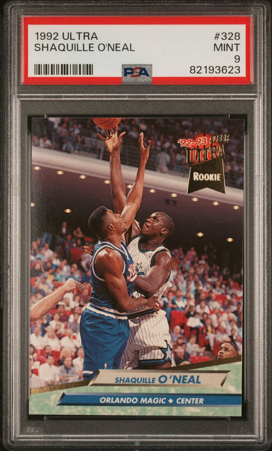 1992 Fleer Ultra #328 Shaquille O'Neal Rookie Card PSA 9 Mint