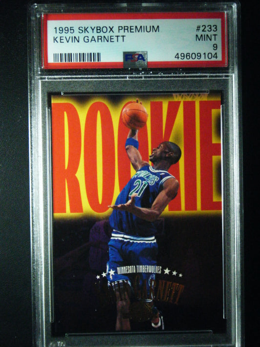 Kevin Garnett Rookie Card 1995 Skybox Premium PSA 9 Mint