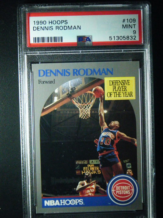 Dennis Rodman 1990 Hoops PSA 9 Mint