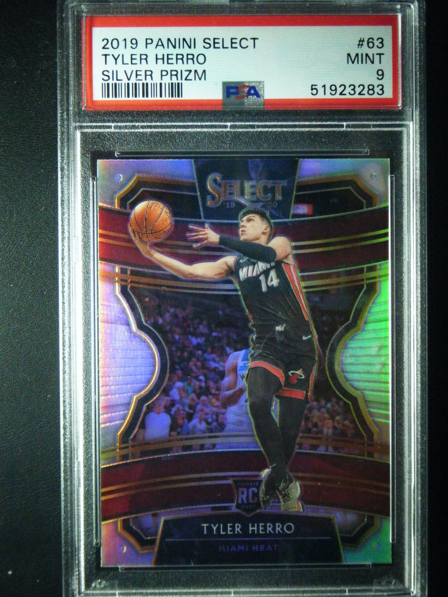 Tyler Herro Panini Select Silver Prizm PSA 9 Mint