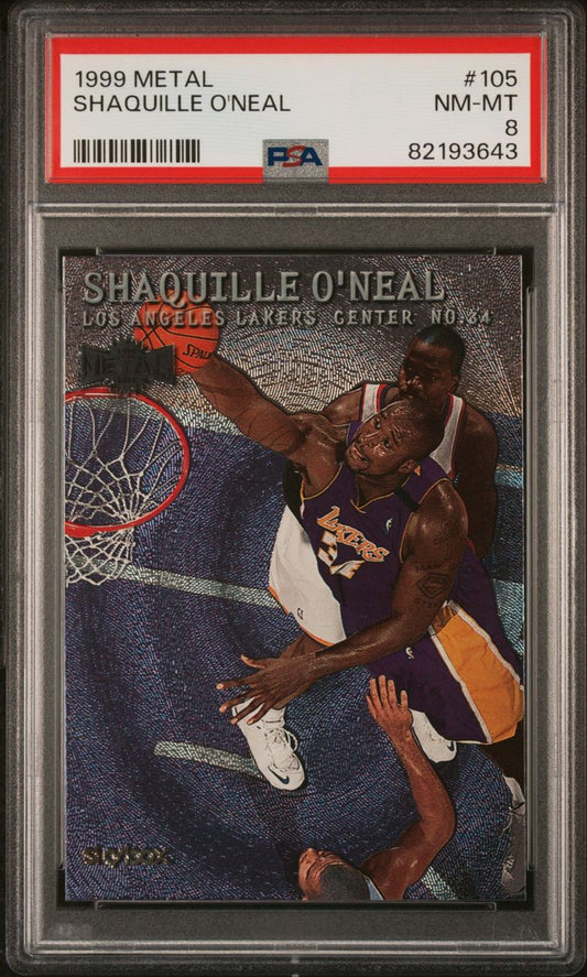 1999 Metal #105 Shaquille O'Neal PSA 8 Mint